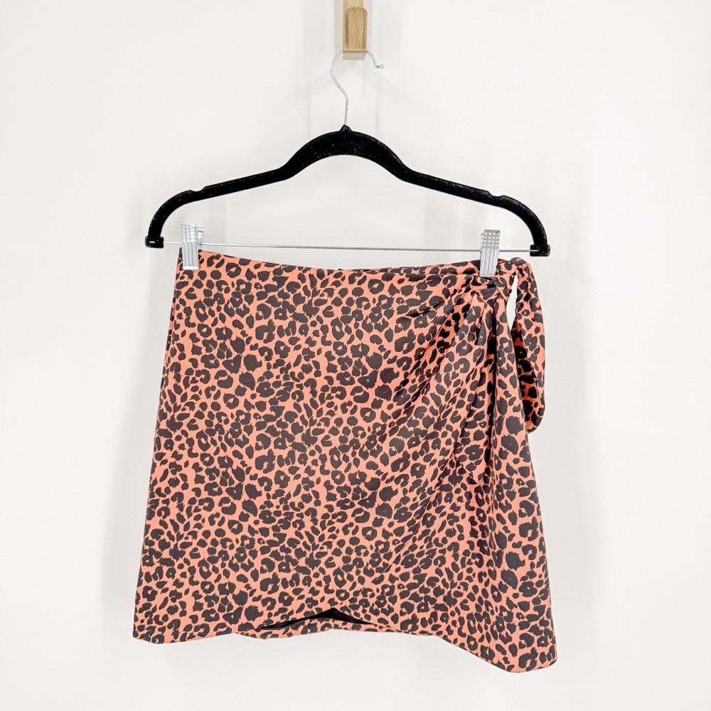 Gianni Bini Animal Print Mini Skirt - Brown and Black